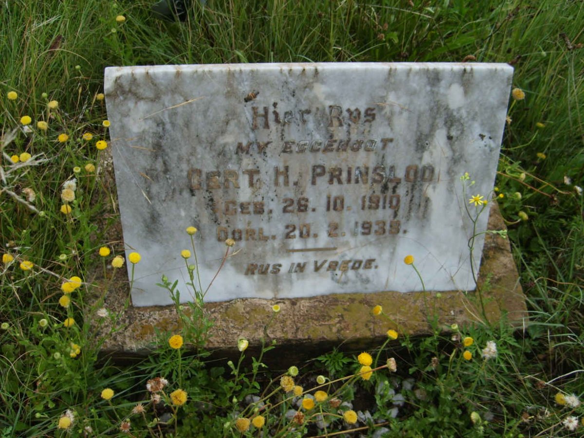 PRINSLOO Gert. H. 1910-1939