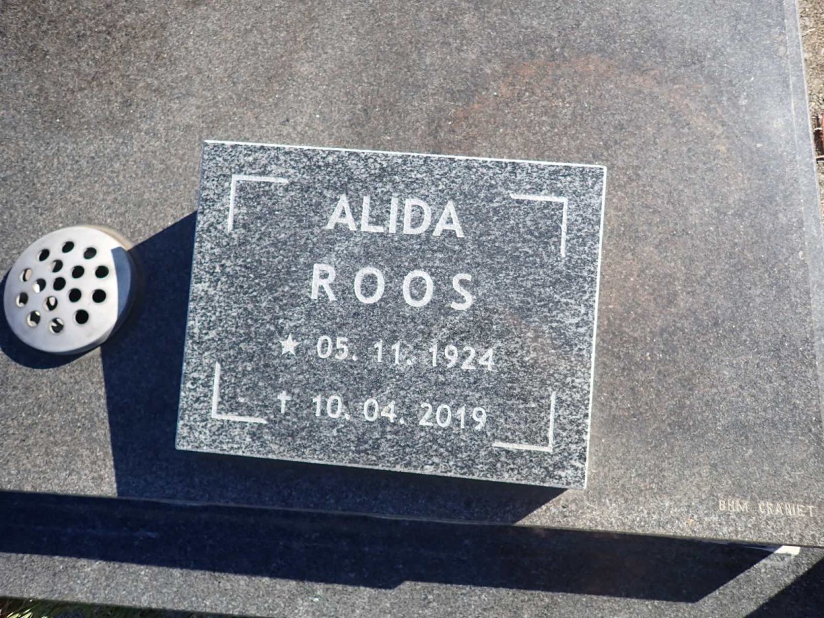 ROOS Alida 1924-2019