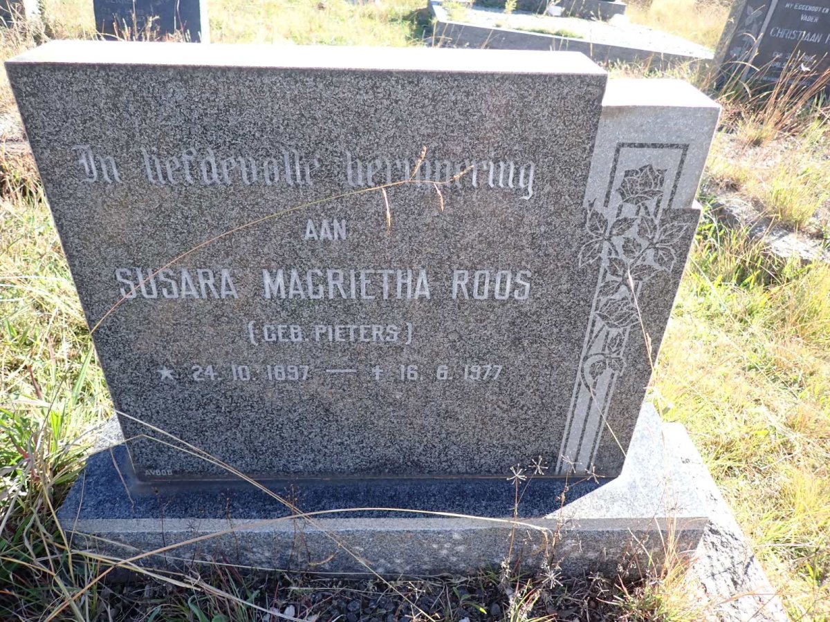 ROOS Susara Magrietha nee PIETERSE 1897-1977
