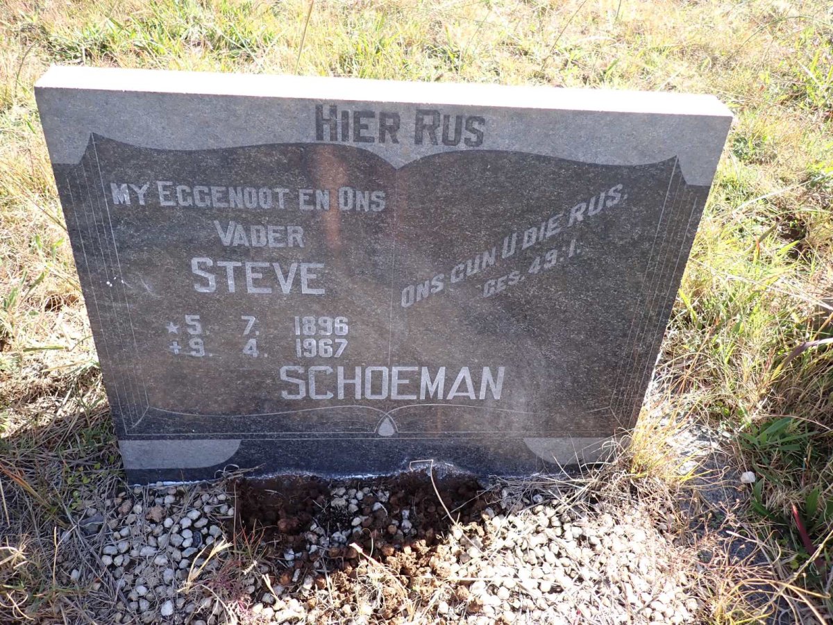 SCHOEMAN Steve 1896-1967