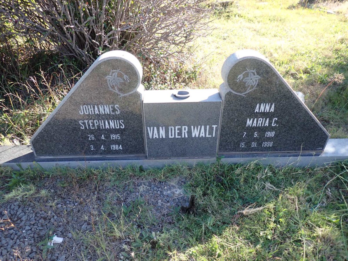WALT Johannes Stephanus, van der 1915-1984 & Anna Maria C. 1910-1998