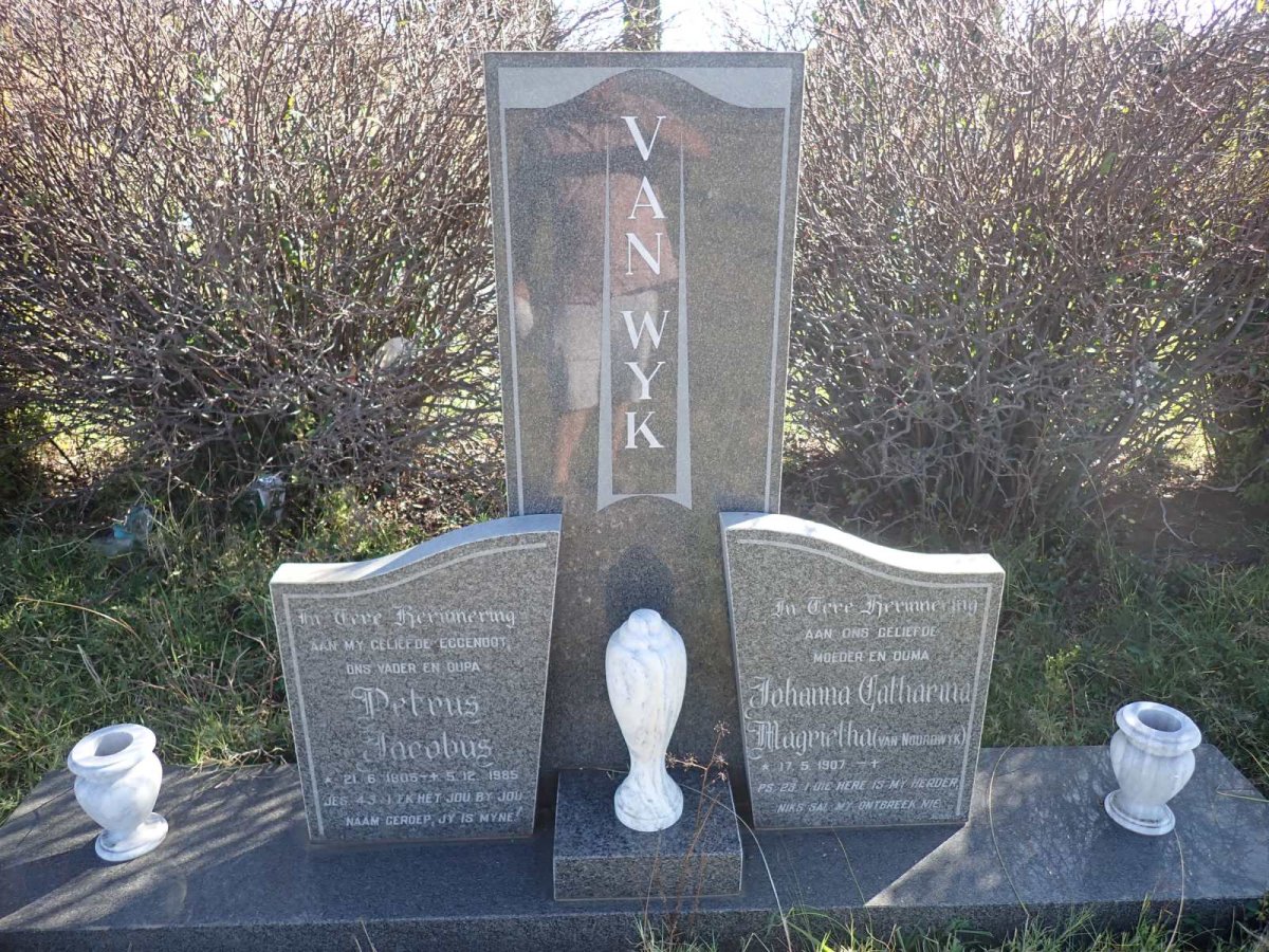 WYK Petrus Jacobus, van 1905-1985 & Johanna Catharina Magrietha VAN NOORDWYK 1907-