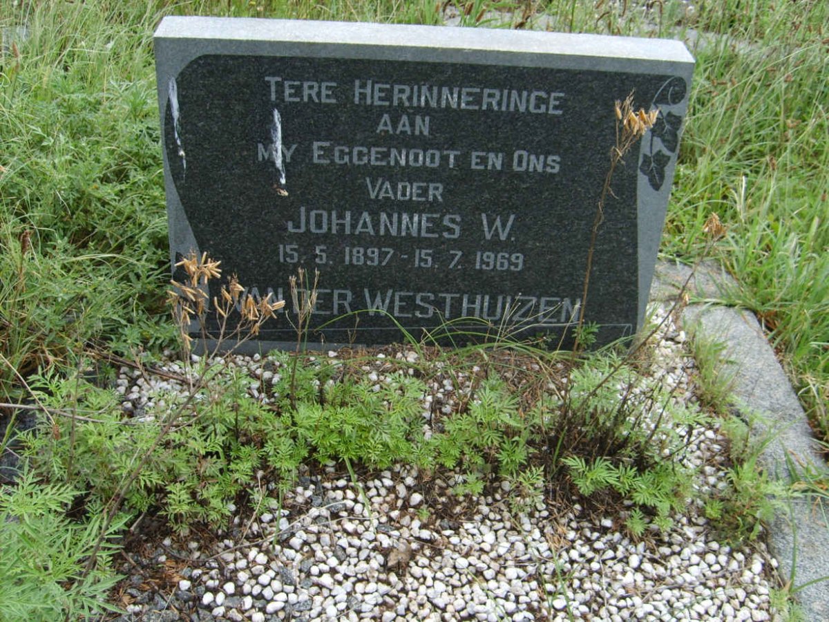 WESTHUIZEN Johannes W., van der 1897-1969