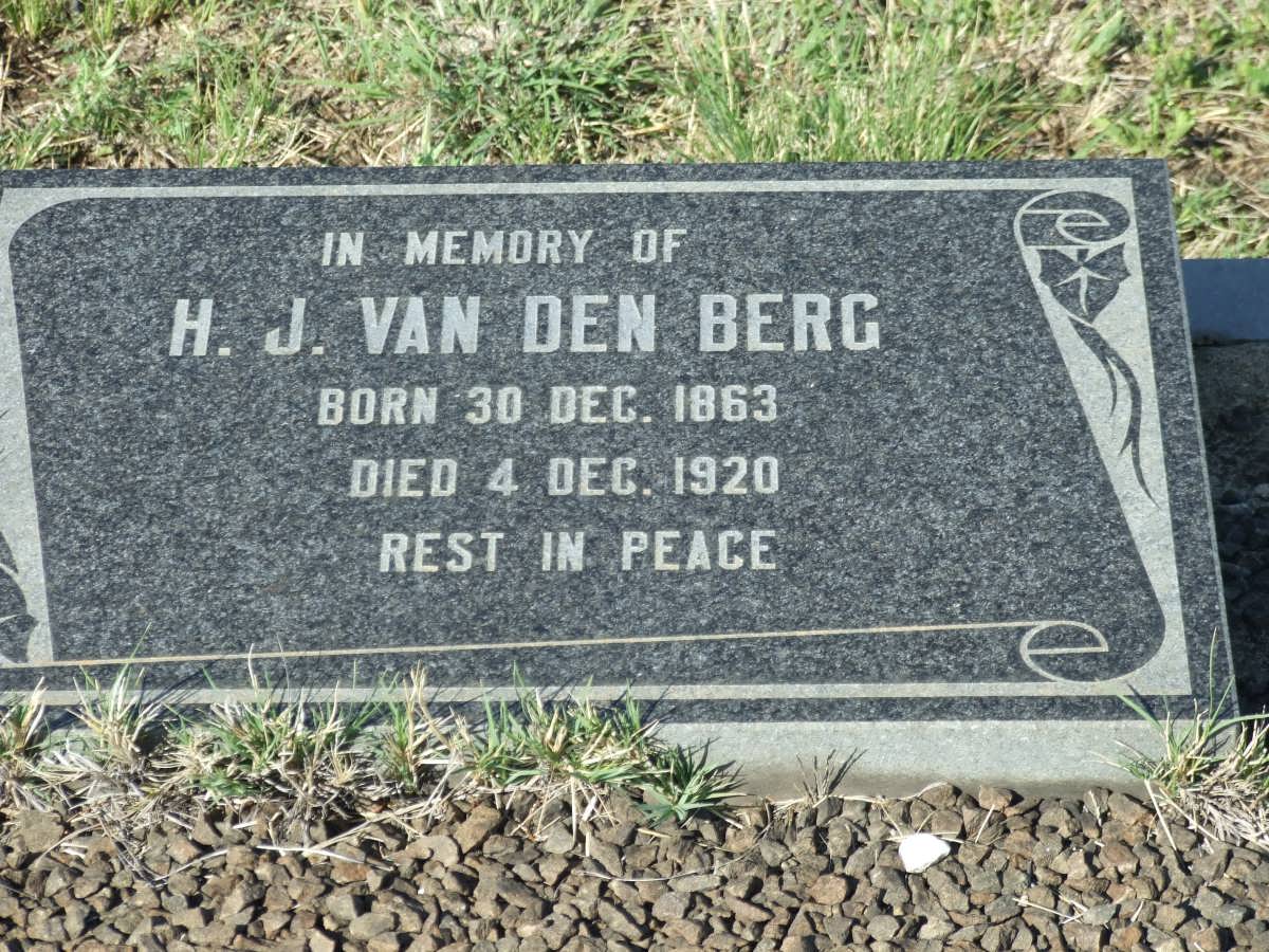 BERG H.J., van den 1863-1920