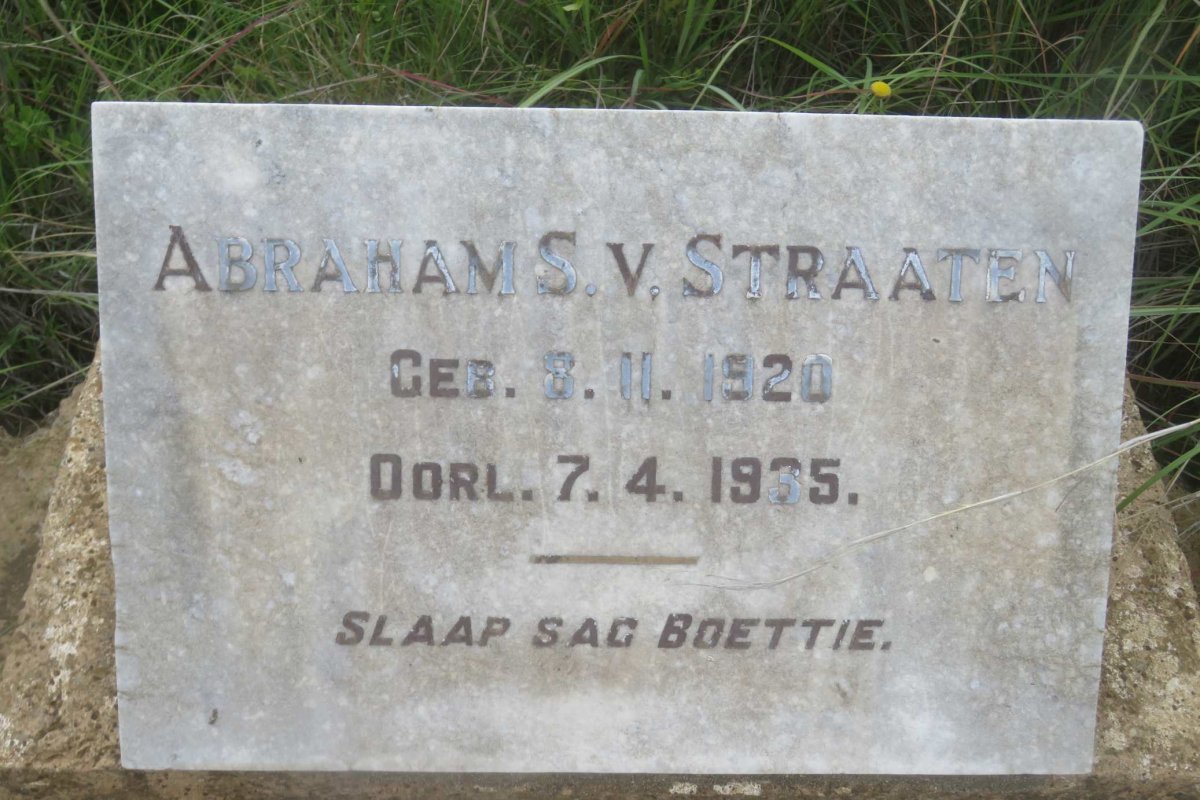 STRAATEN Abraham S., v. 1920-1935