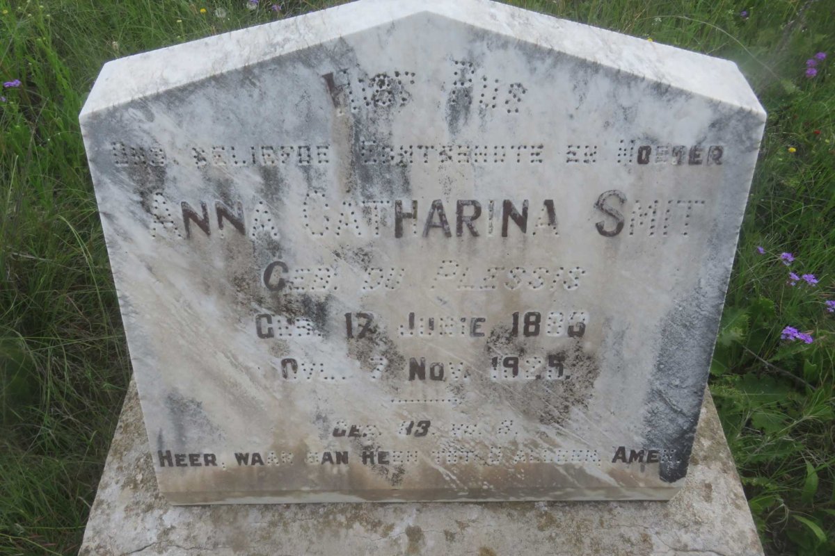 SMIT Anna Catharina nee DU PLESSIS 1883-1925