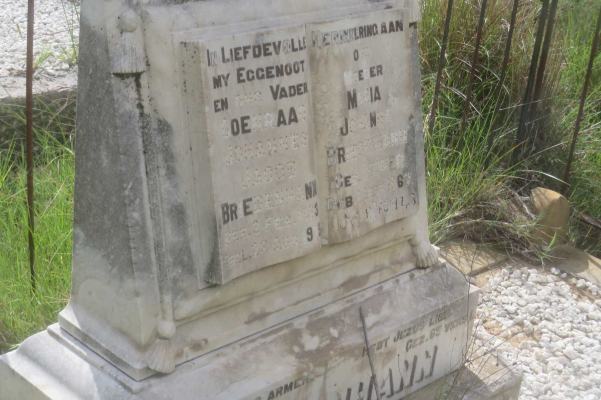 BRIEDENHANN Coenraad Johannes Jacob 18?3-1939 &amp; Maria Johanna BRUWER 1867-1948