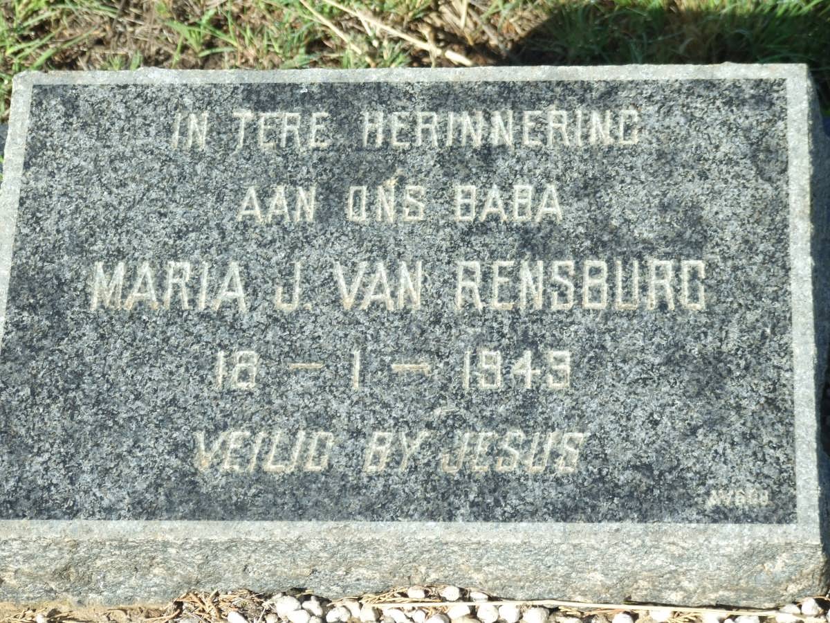 RENSBURG Maria J., van 1943-1943