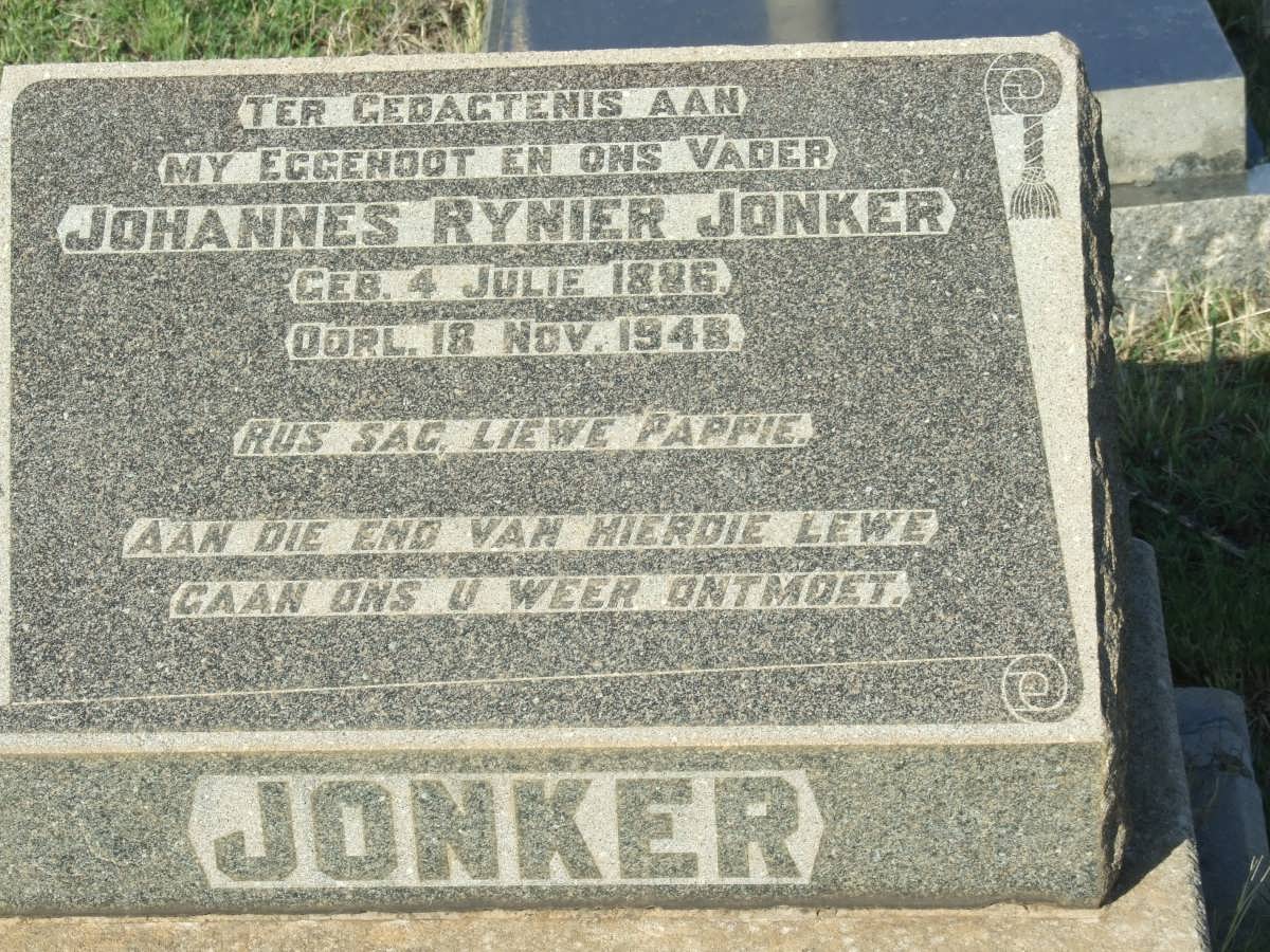 JONKER Johannes Rynier 1886-1948