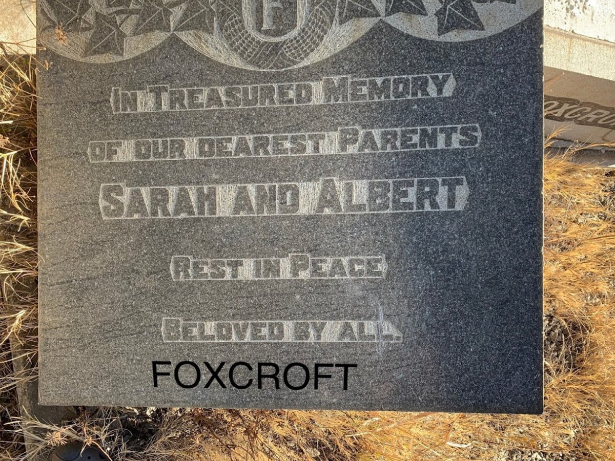 FOXCROFT Albert &amp; Sarah