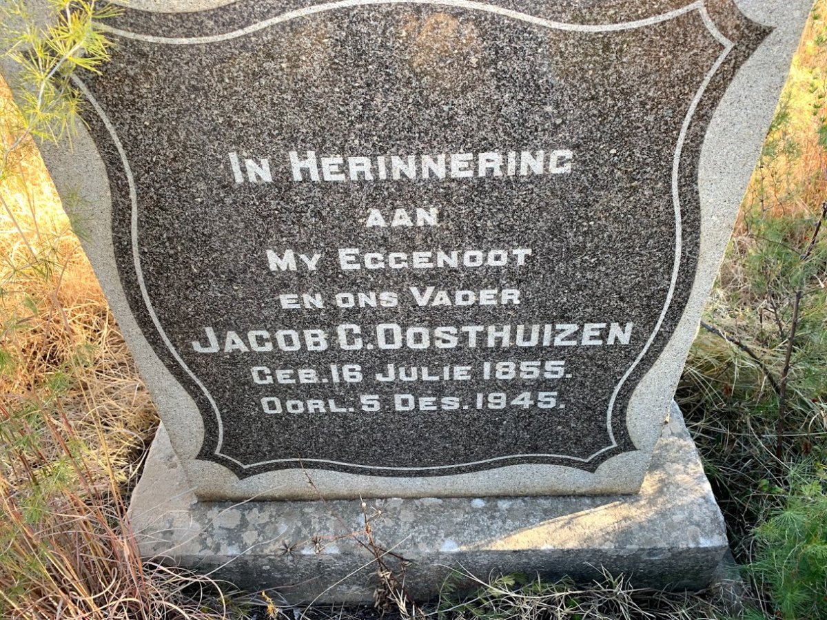 OOSTHUIZEN Jacob C. 1855-1945
