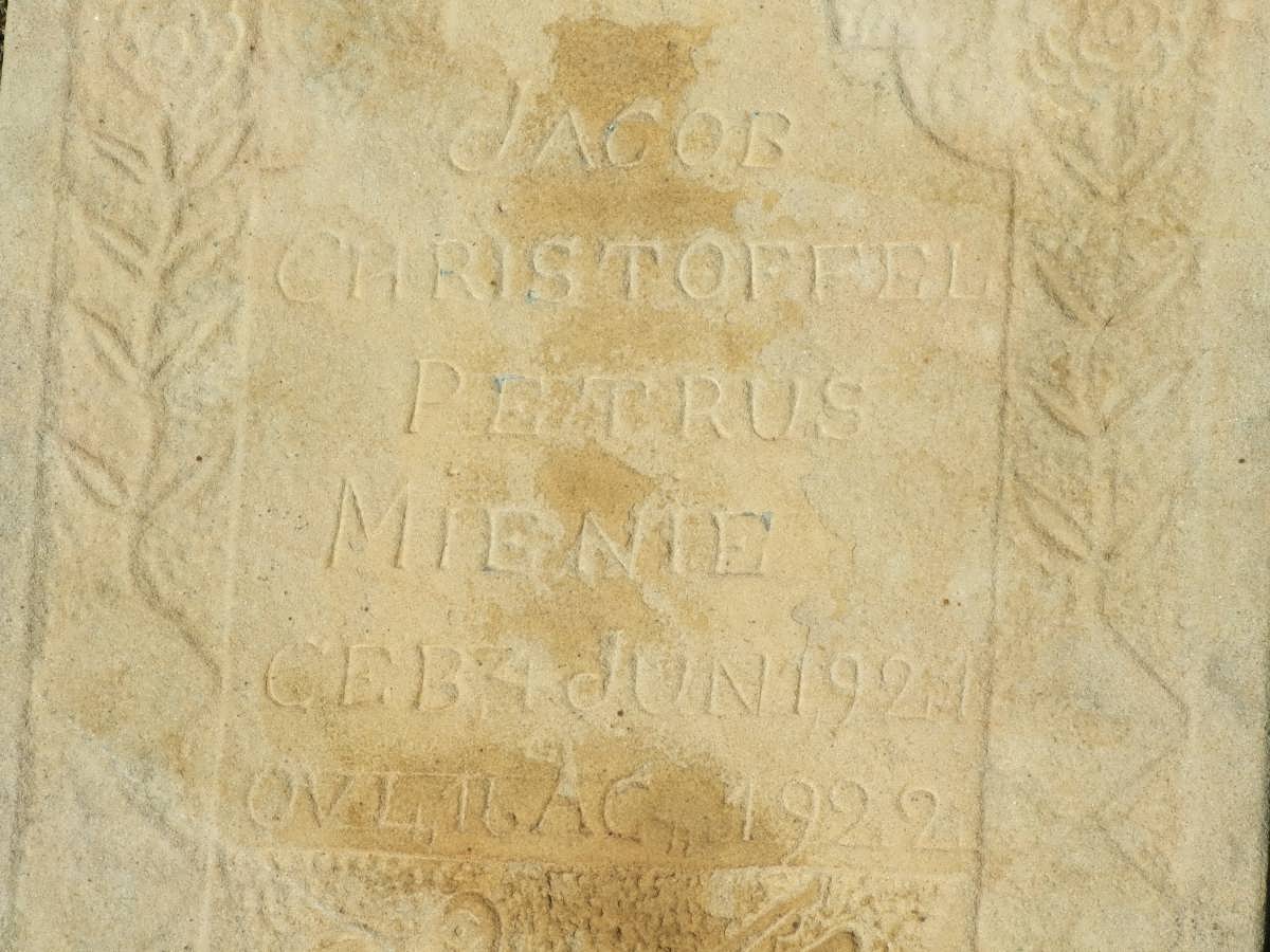 MIENIE Jacob Christoffel Petrus 1921-1922