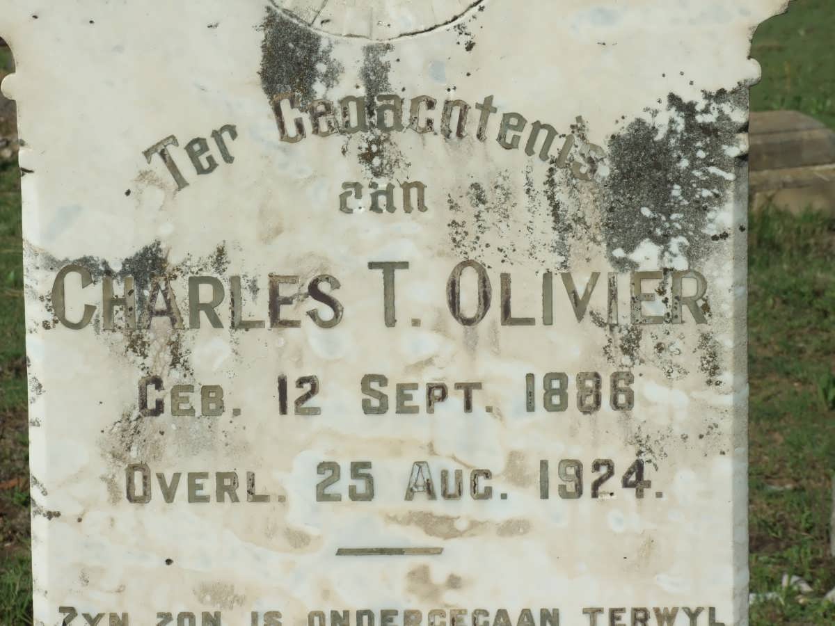 OLIVIER Charles T. 1886-1924 