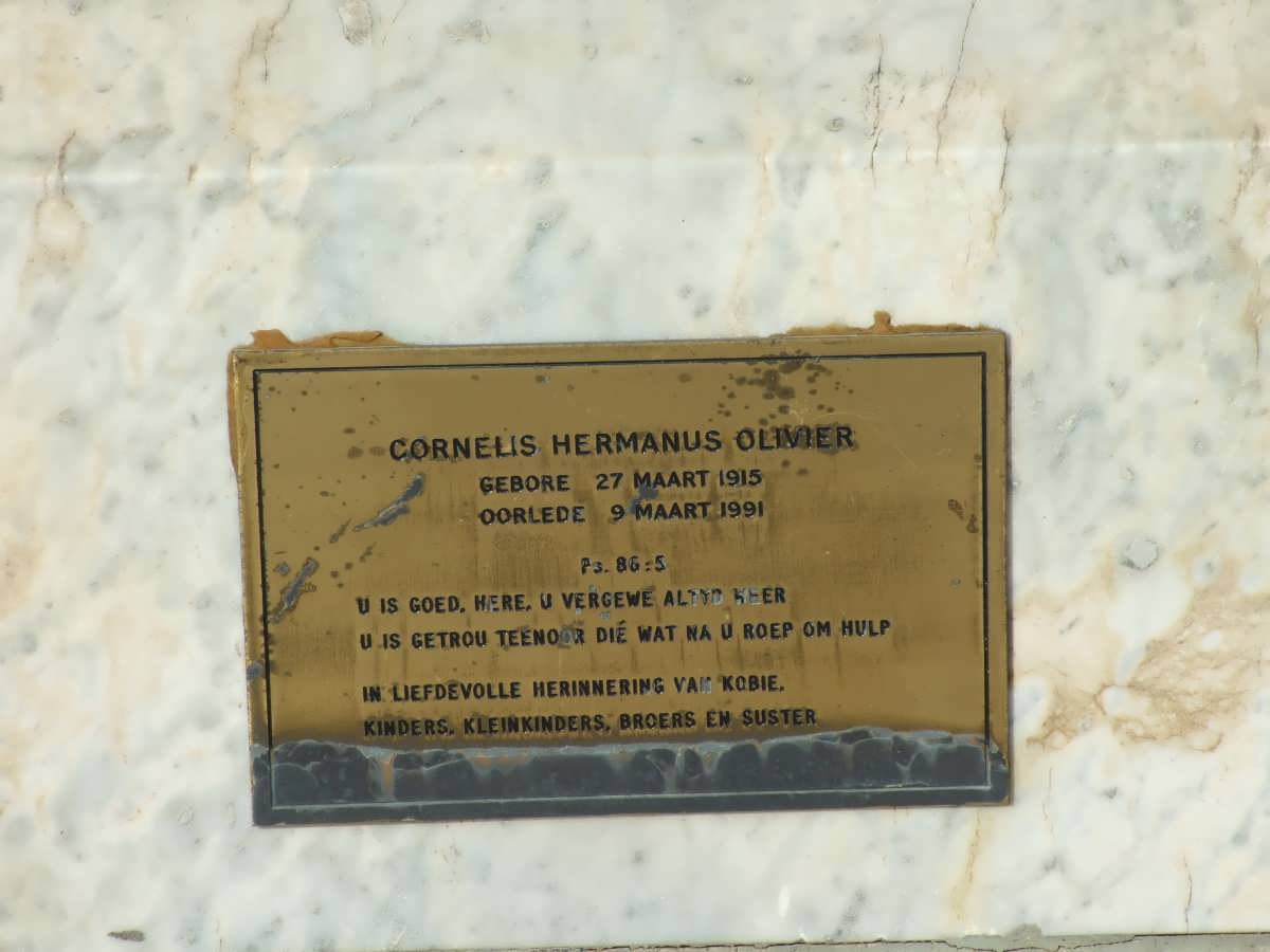 OLIVIER Cornelis Hermanus 1915-1991