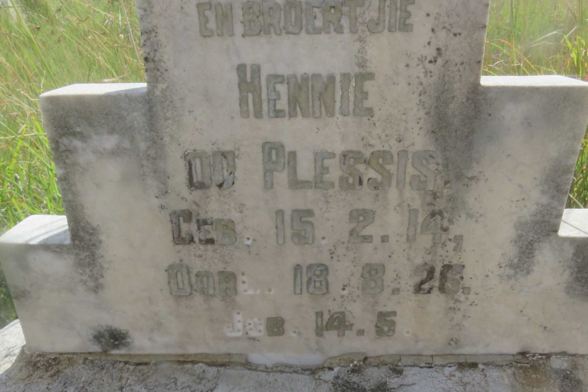 PLESSIS Hennie, du 1914-1926