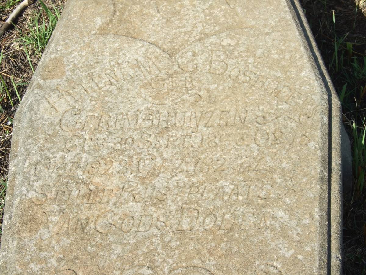 BOSHOFF Helena M.C. nee GERMISHUIYZEN 1863-1928