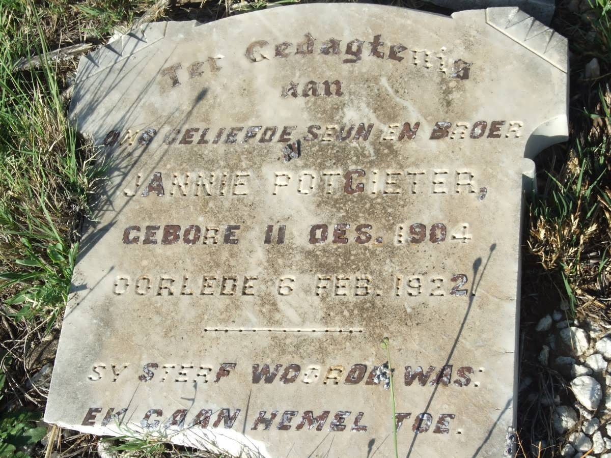 POTGIETER Jannie 1904-1922