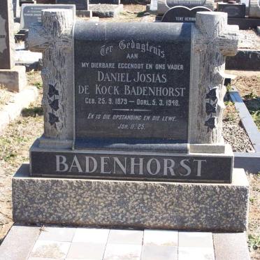 BADENHORST Daniel Josias De Kock 1879-1948