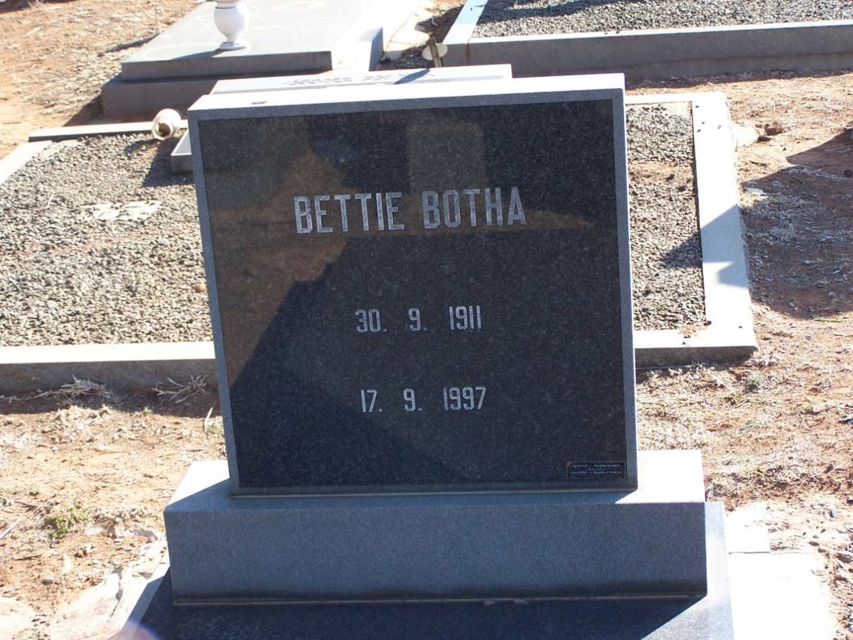BOTHA Bettie 1911-1997