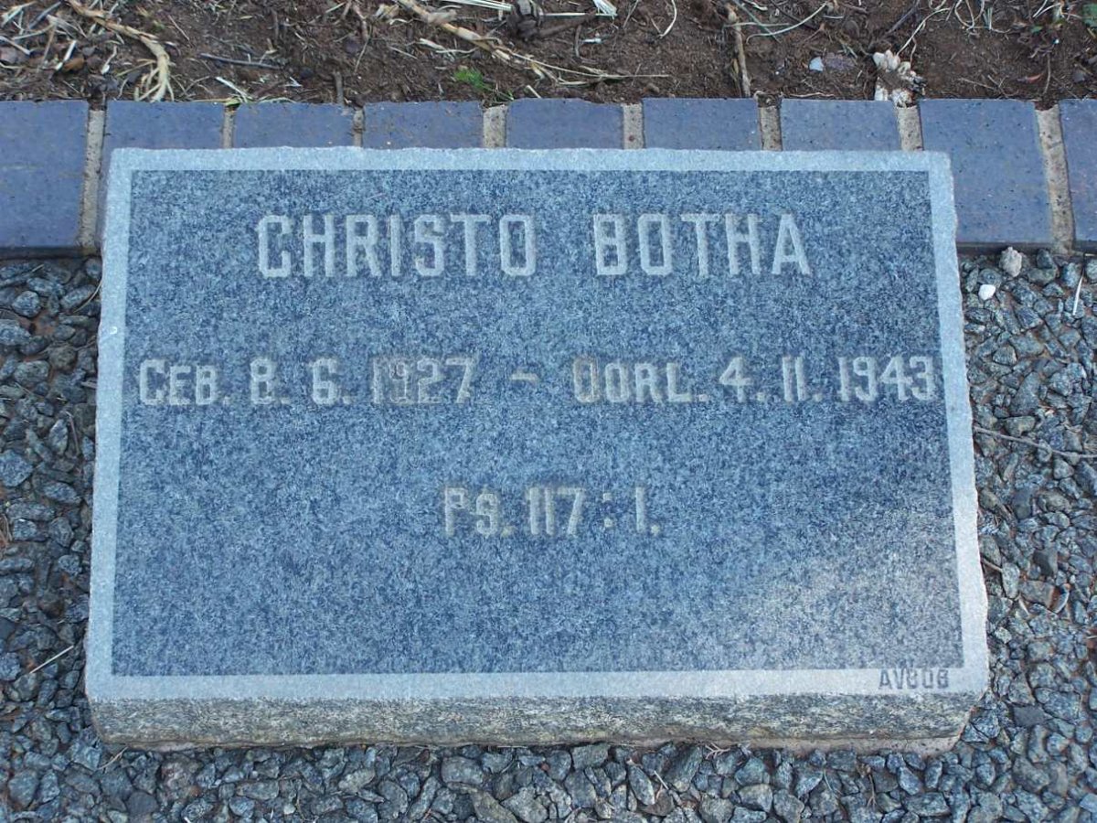 BOTHA Christo 1927-1943