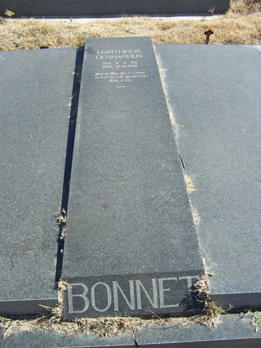 BONNET Marthinus Gerhardus 1911-1972