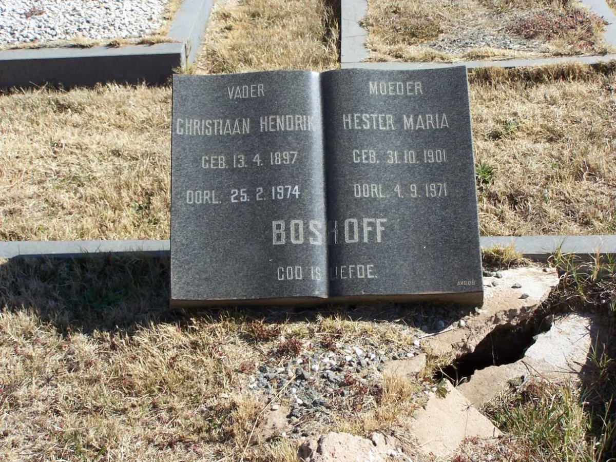 BOSHOFF Christiaan Hendrik 1897-1974 &amp; Hester Maria 1901-1971
