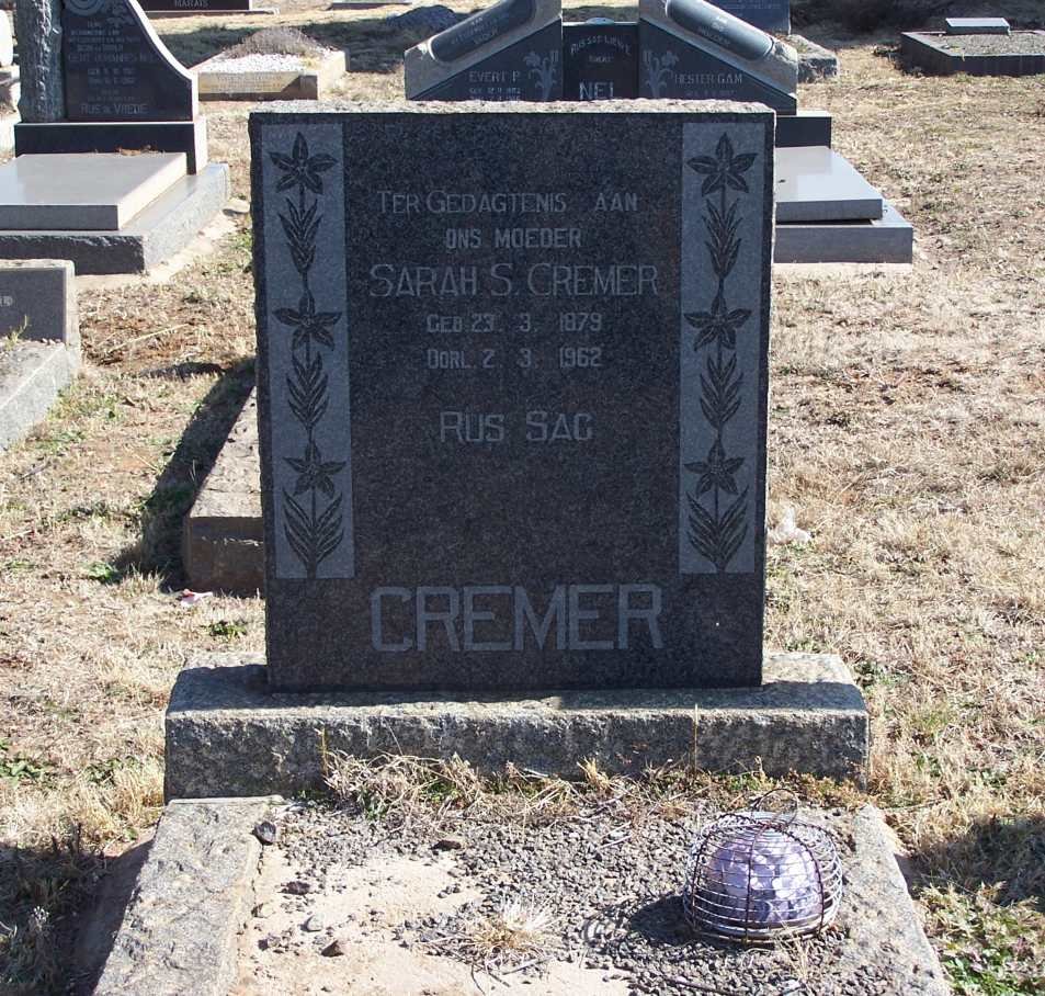 CREMER Sarah S. 1879-1962