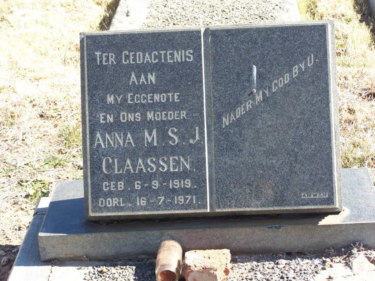 CLAASSEN Anna M.S.J. 1919-1971