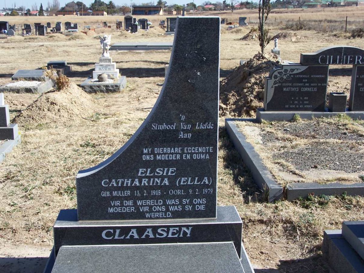 CLAASEN Elsie Catharina nee MULLER 1915-1979