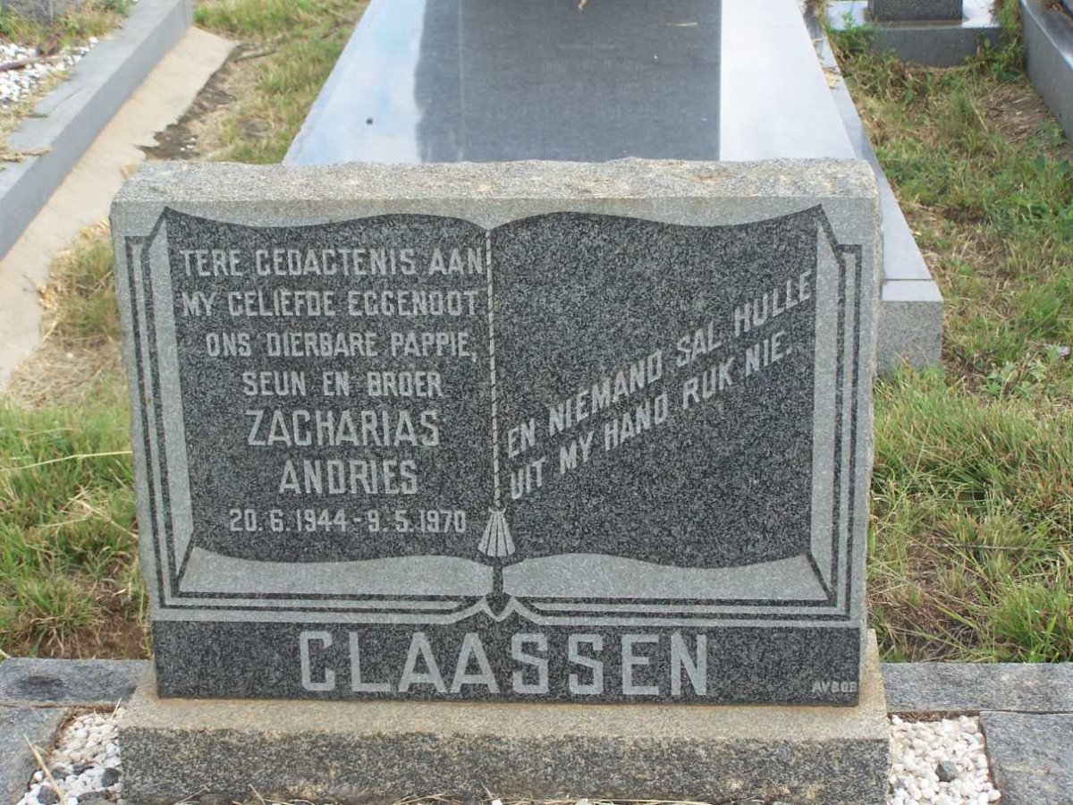 CLAASSEN Zacharias Andries 1944-1970