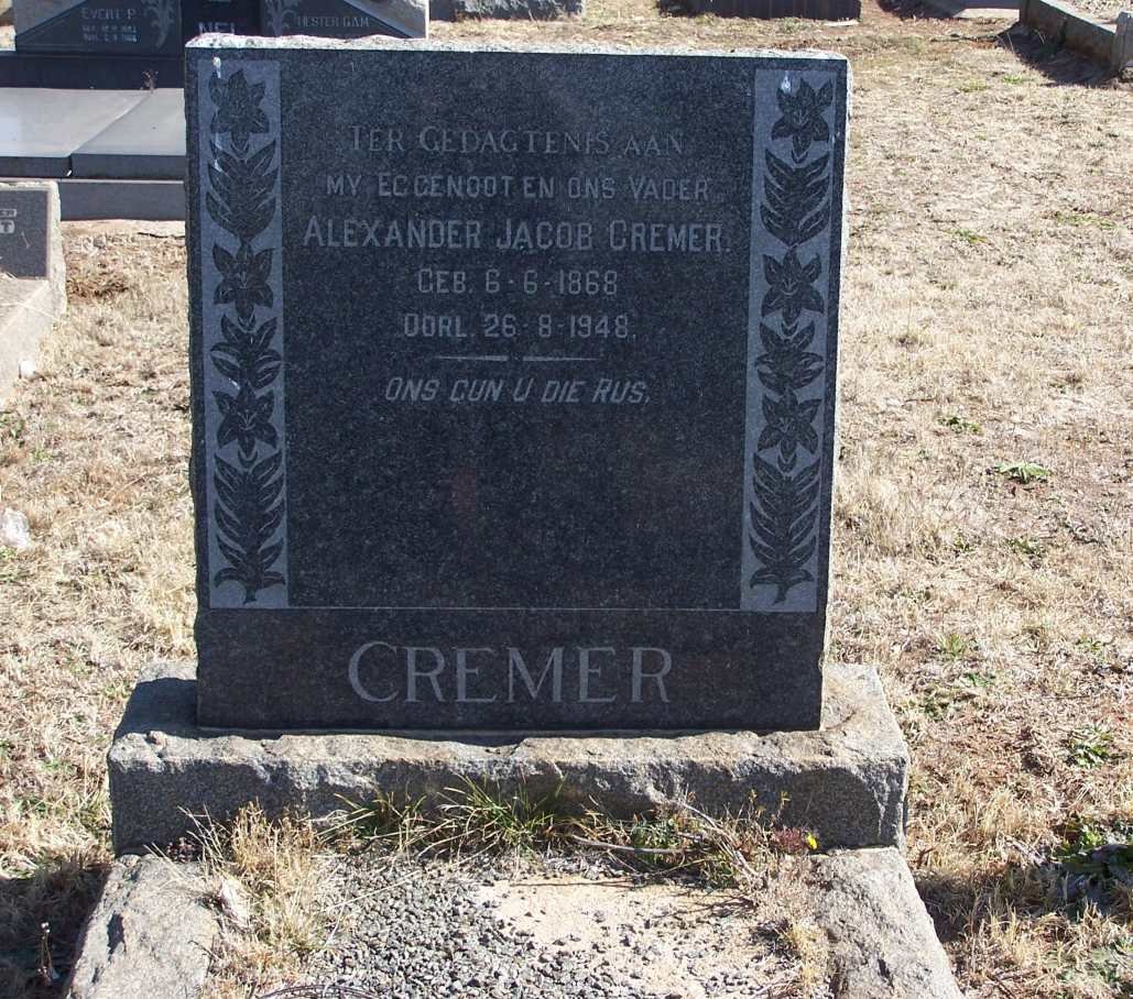 CREMER Alexander Jacob 1868-1948