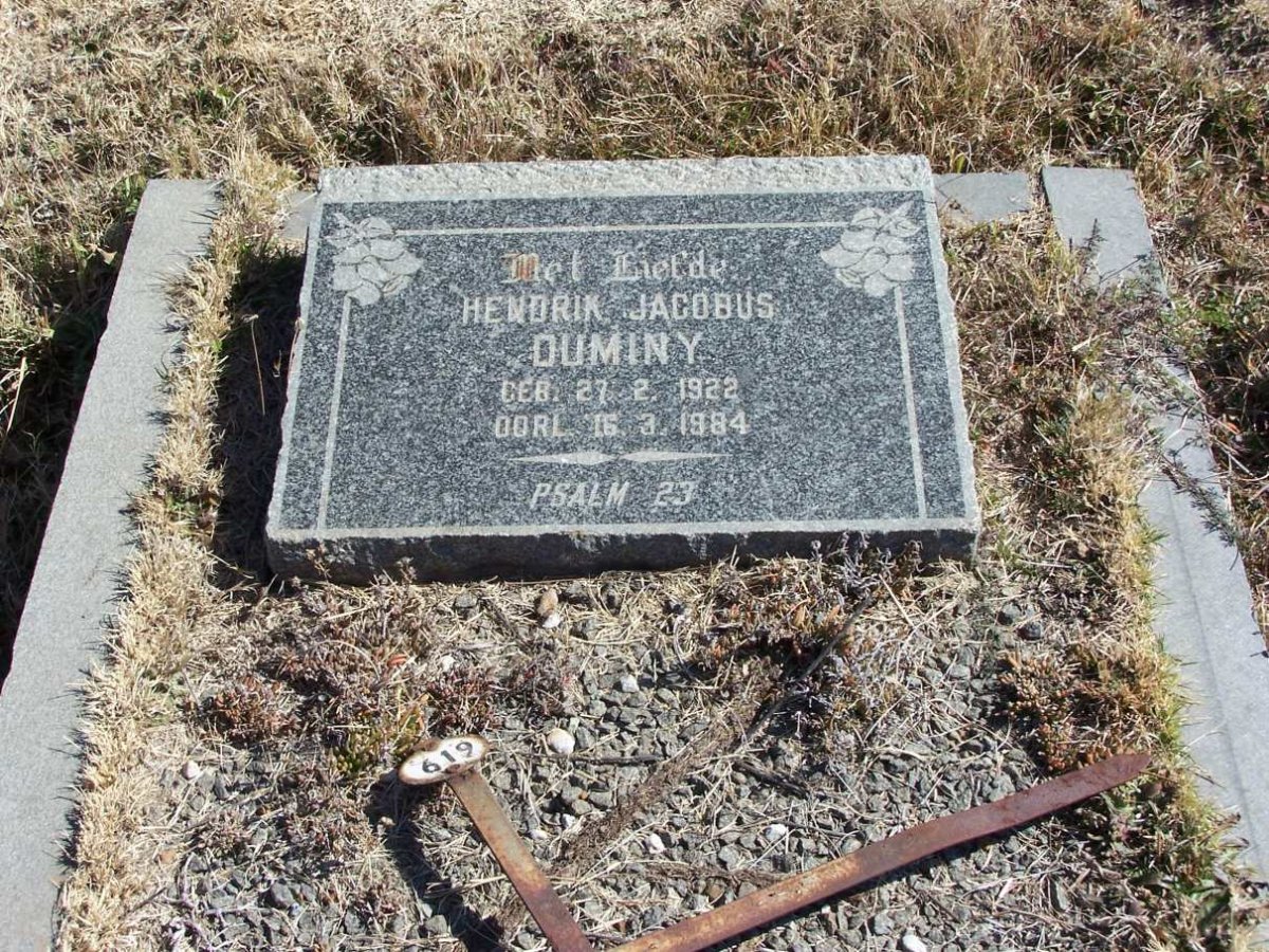 DUMINY Hendrik Jacobus 1922-1984