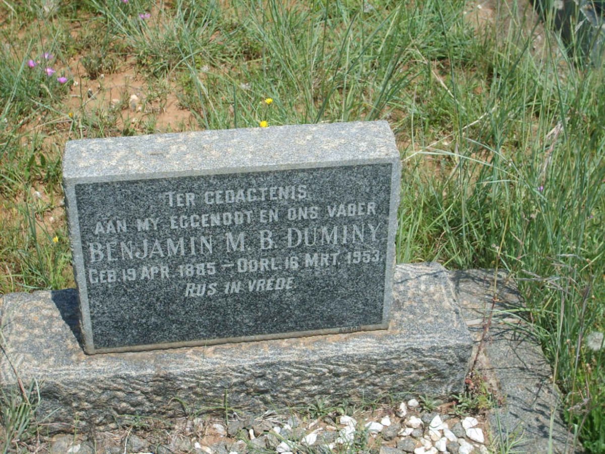DUMINY Benjamin M.B. 1885-1953