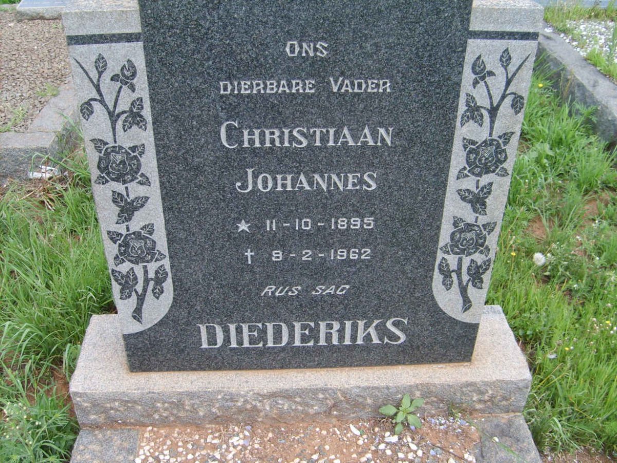 DIEDERIKS Christiaan Johannes 1895-1962