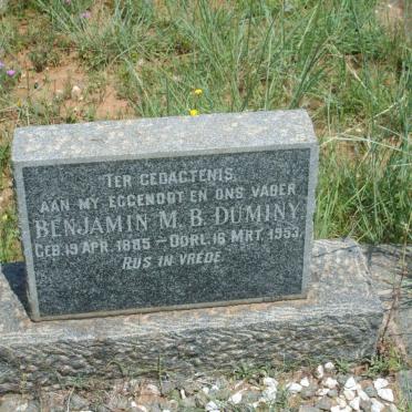 DUMINY Benjamin M.B. 1885-1953