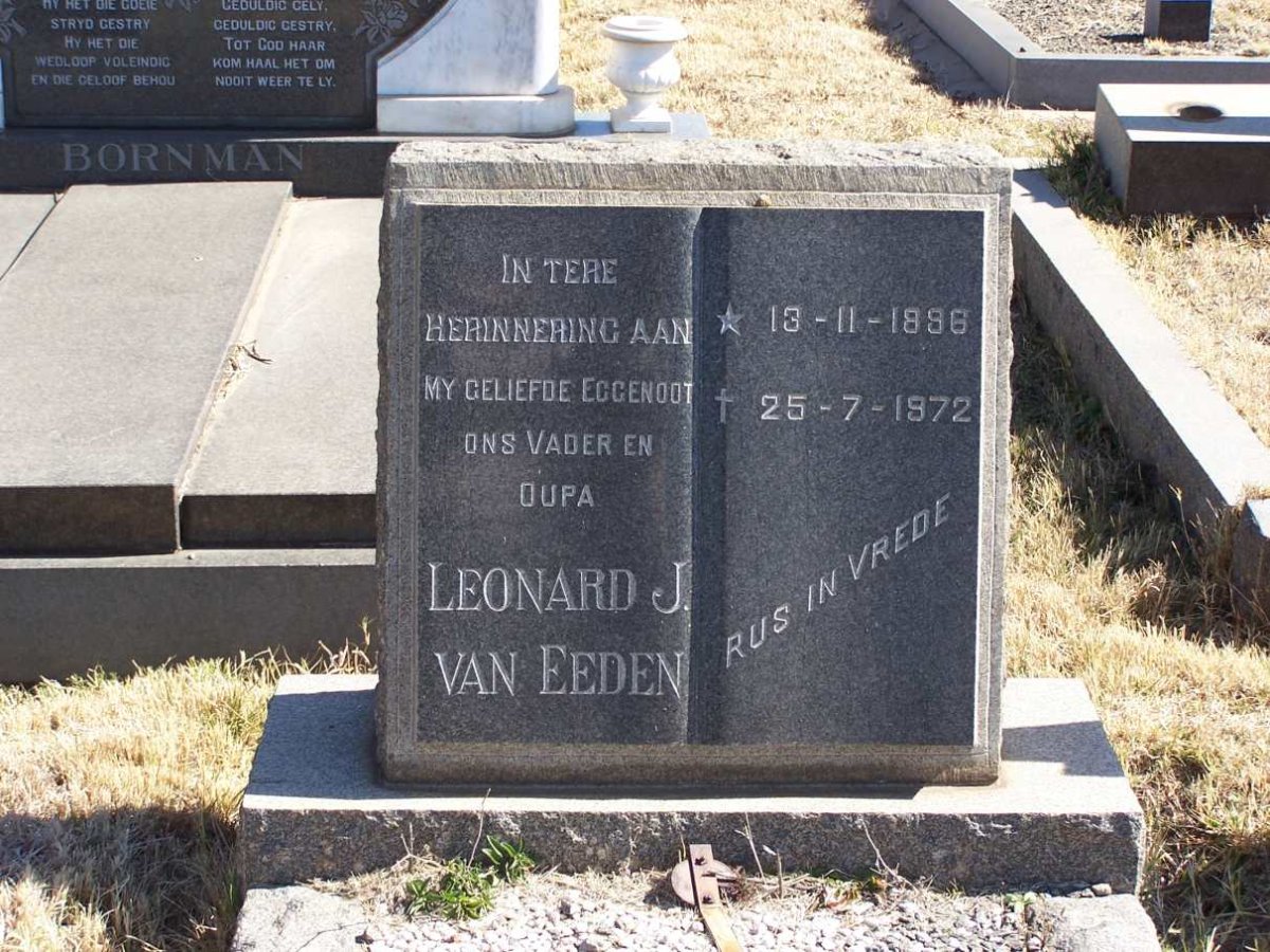 EEDEN Leonard J., van 1896-1972