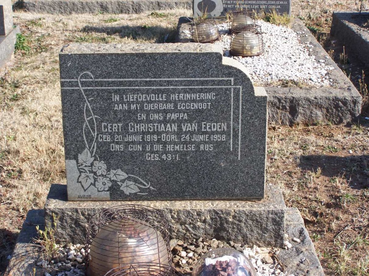 EEDEN Gert Christiaan, van 1919-1958