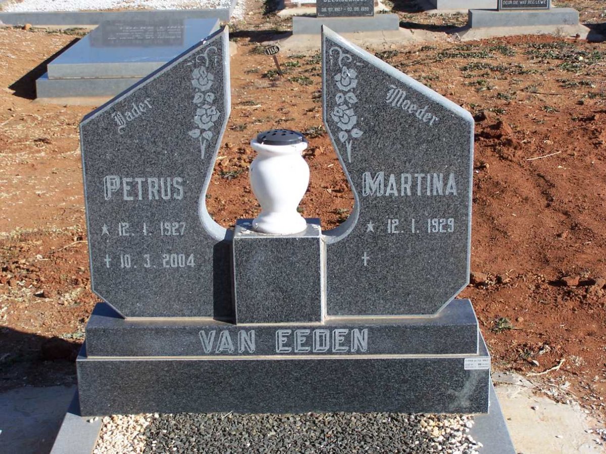 EEDEN Petrus, van 1927-2004 &amp; Martina 1929-