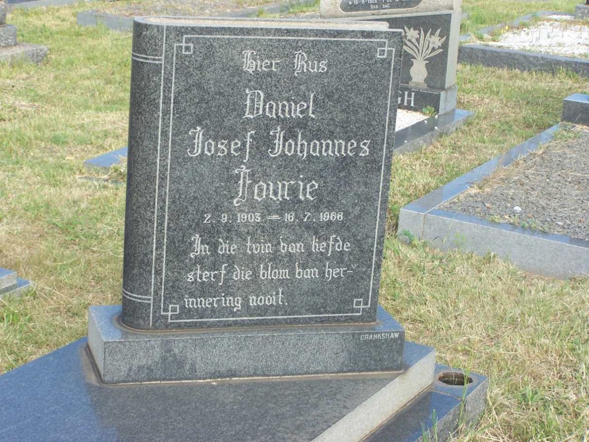 FOURIE Daniel Josef Johannes 1903-1968