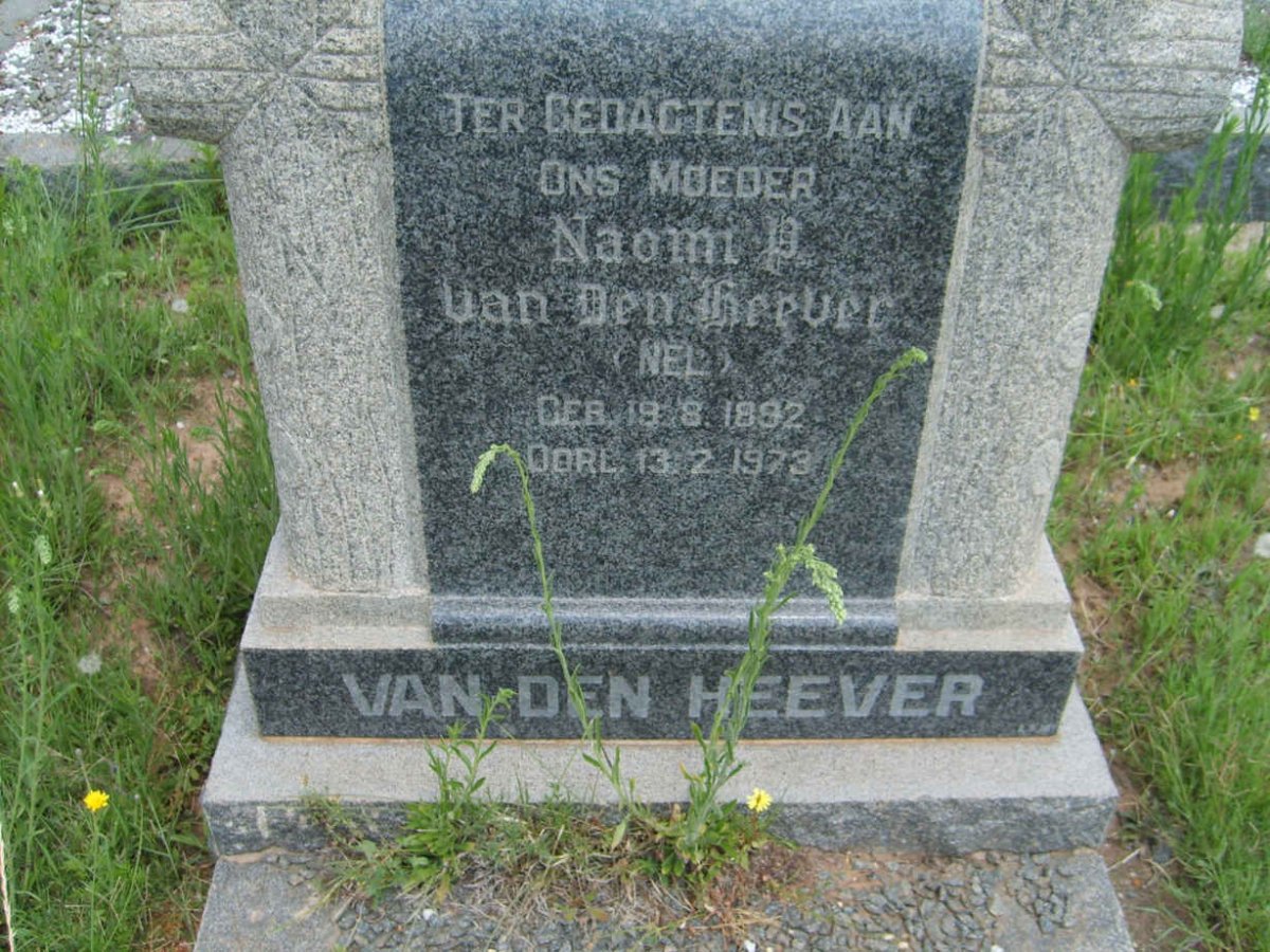 HEEVER Naomi P., van den nee NEL 1892-1973