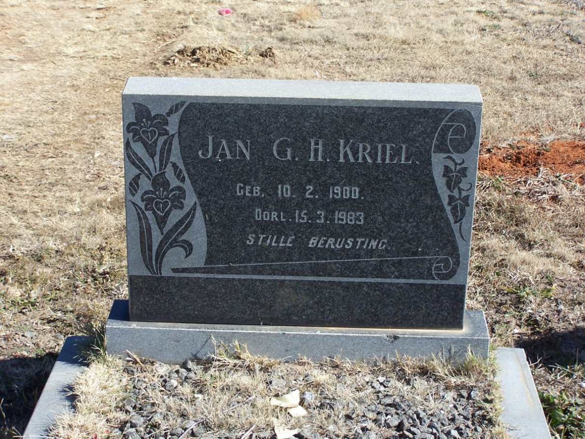 KRIEL Jan G.H. 1900-1983