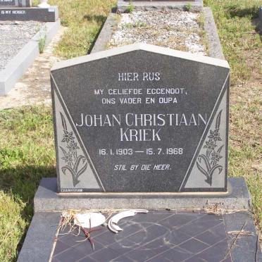 KRIEK Johan Christiaan 1903-1968