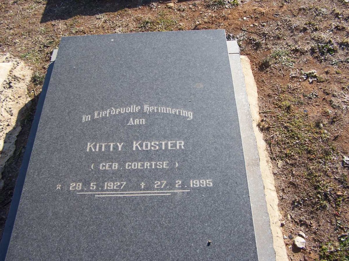 KOSTER Kitty nee COERTSE 1927-1995