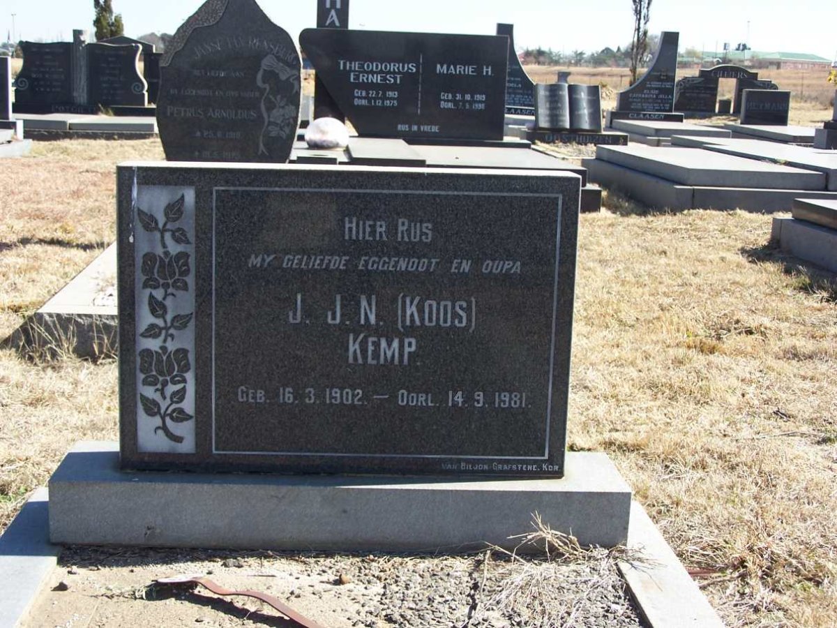 KEMP J.J.N. 1902-1981