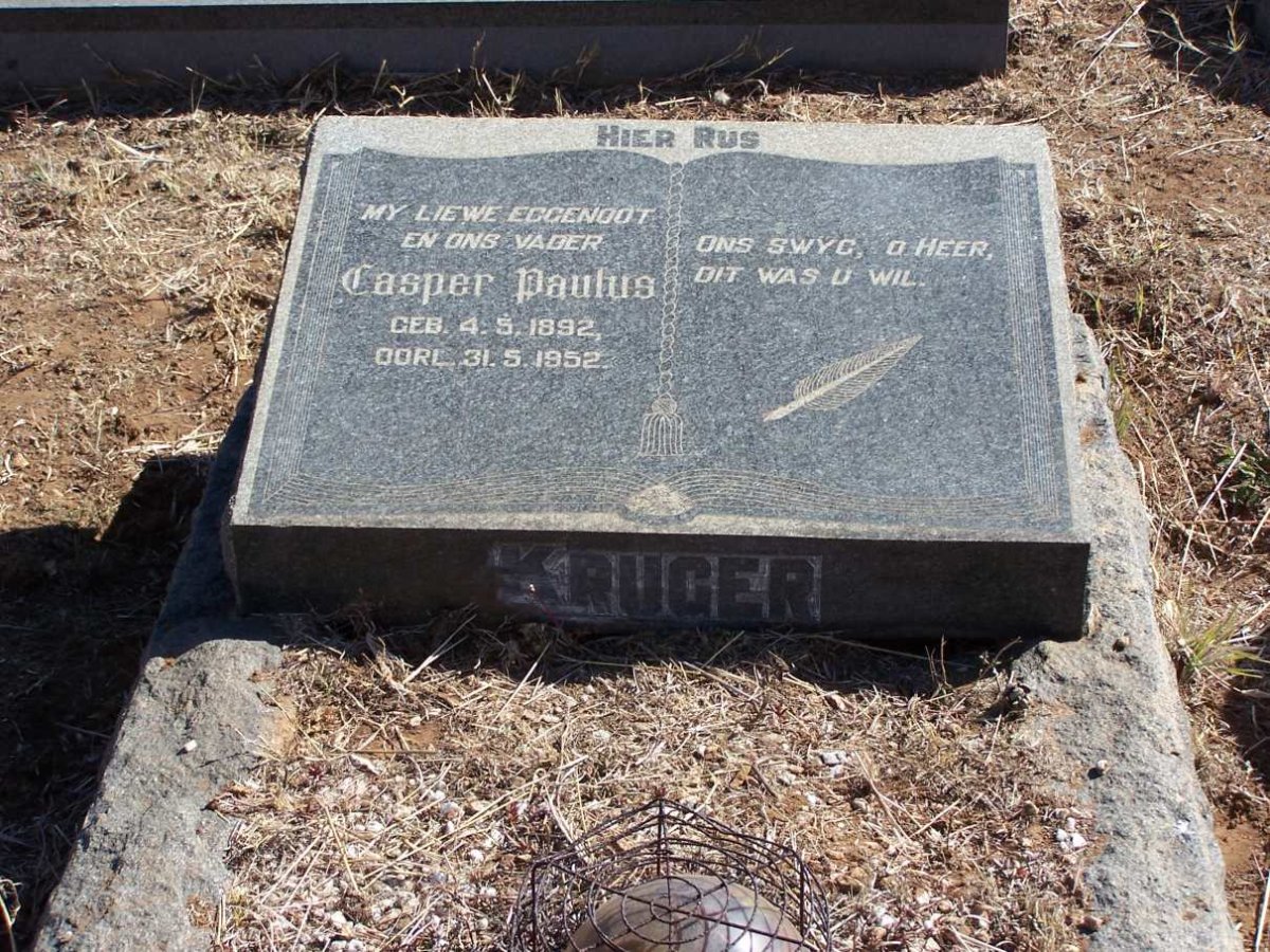 KRUGER Casper Paulus 1892-1952