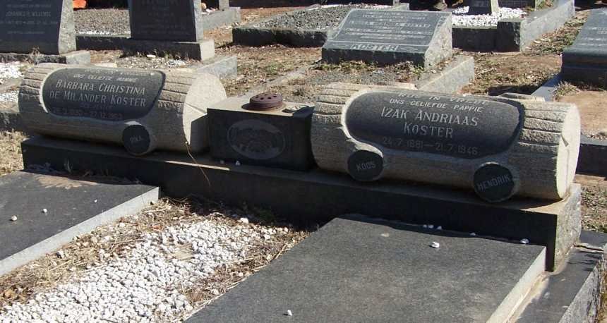 KOSTER Izak Andriaas 1881-1946 &amp; Barbara Christina De Milander VENTER 1890-1963