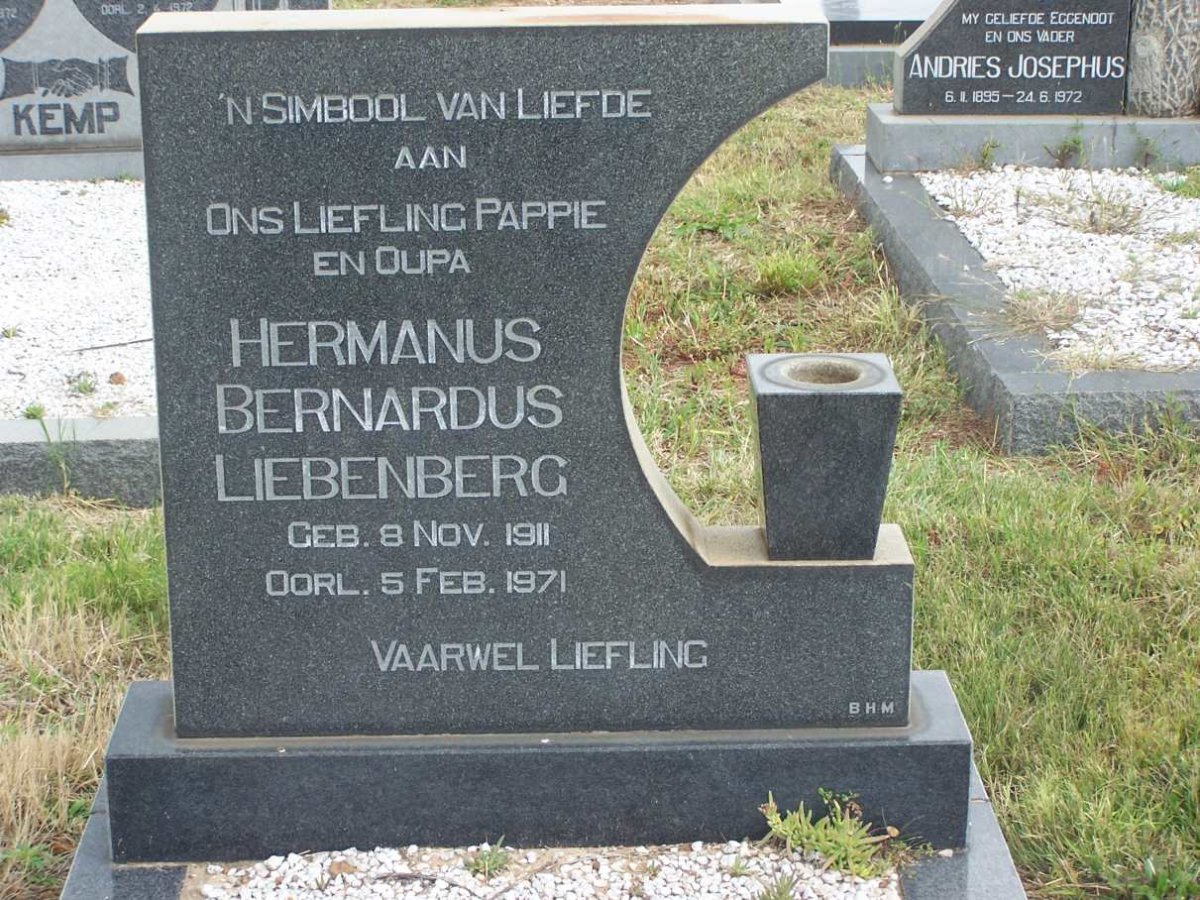 LIEBENBERG Hermanus Bernardus 1911-1971