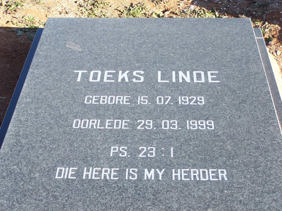 LINDE Toeks 1929-1999