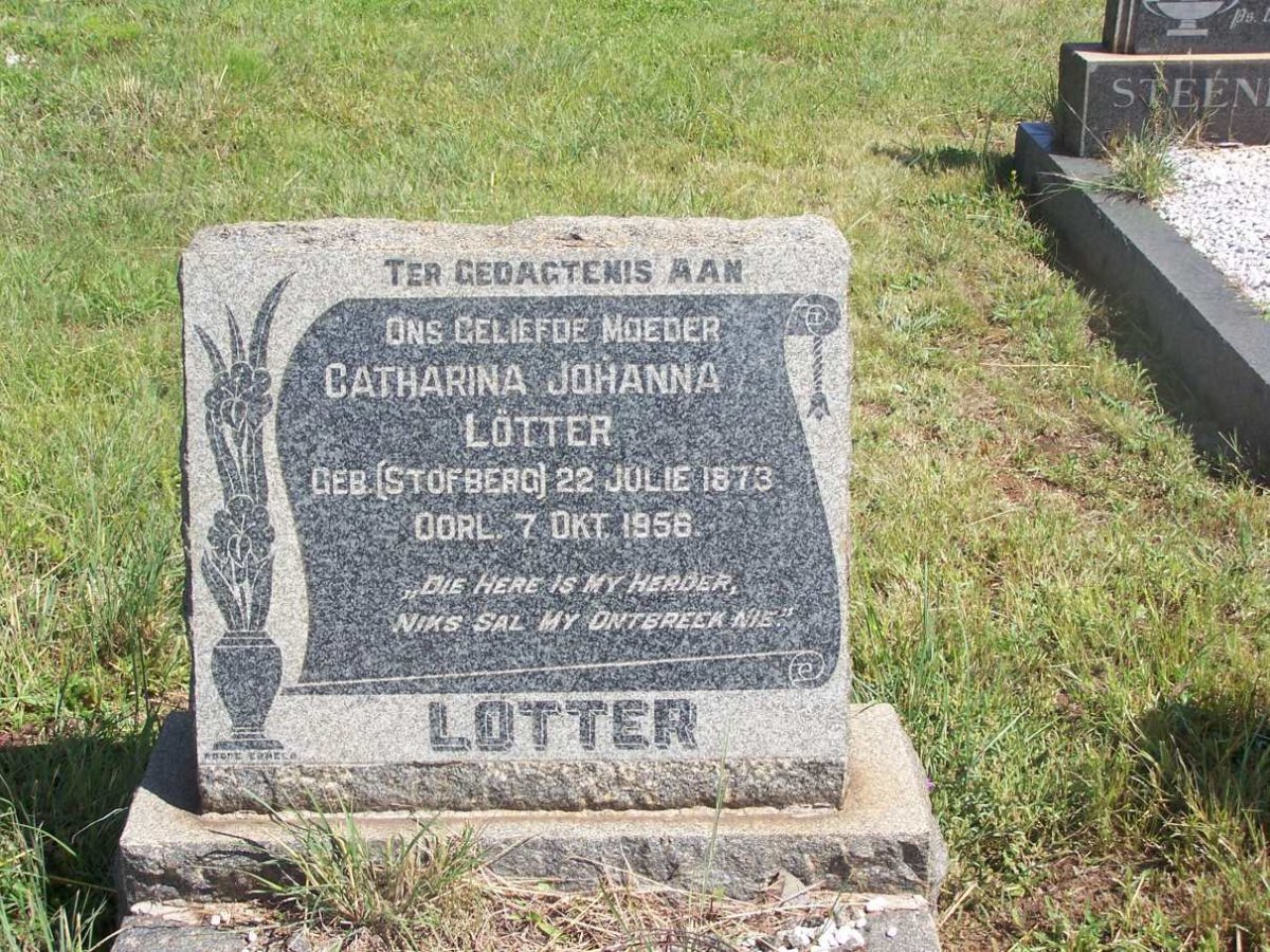 LOTTER Catharina Johanna nee STOFBERG 1873-1956