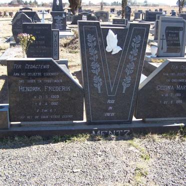 MENTZ Hendrik Frederik 1909-1982 &amp; Gesina Maria 1915-1986